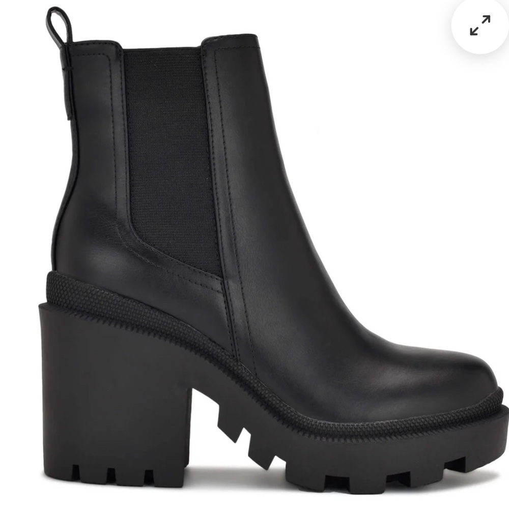 Black Chunky Heel Ankle Boots